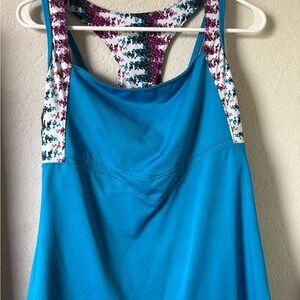 Women’s bcg X-Large Turquoise Athletic Tank with Printed Racerback